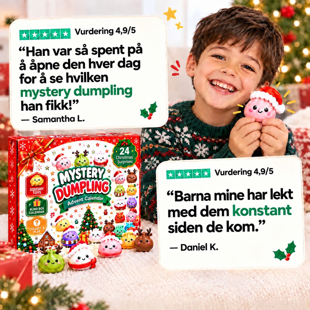 Kidora™ Squishy Julekalender – 24 overraskelser