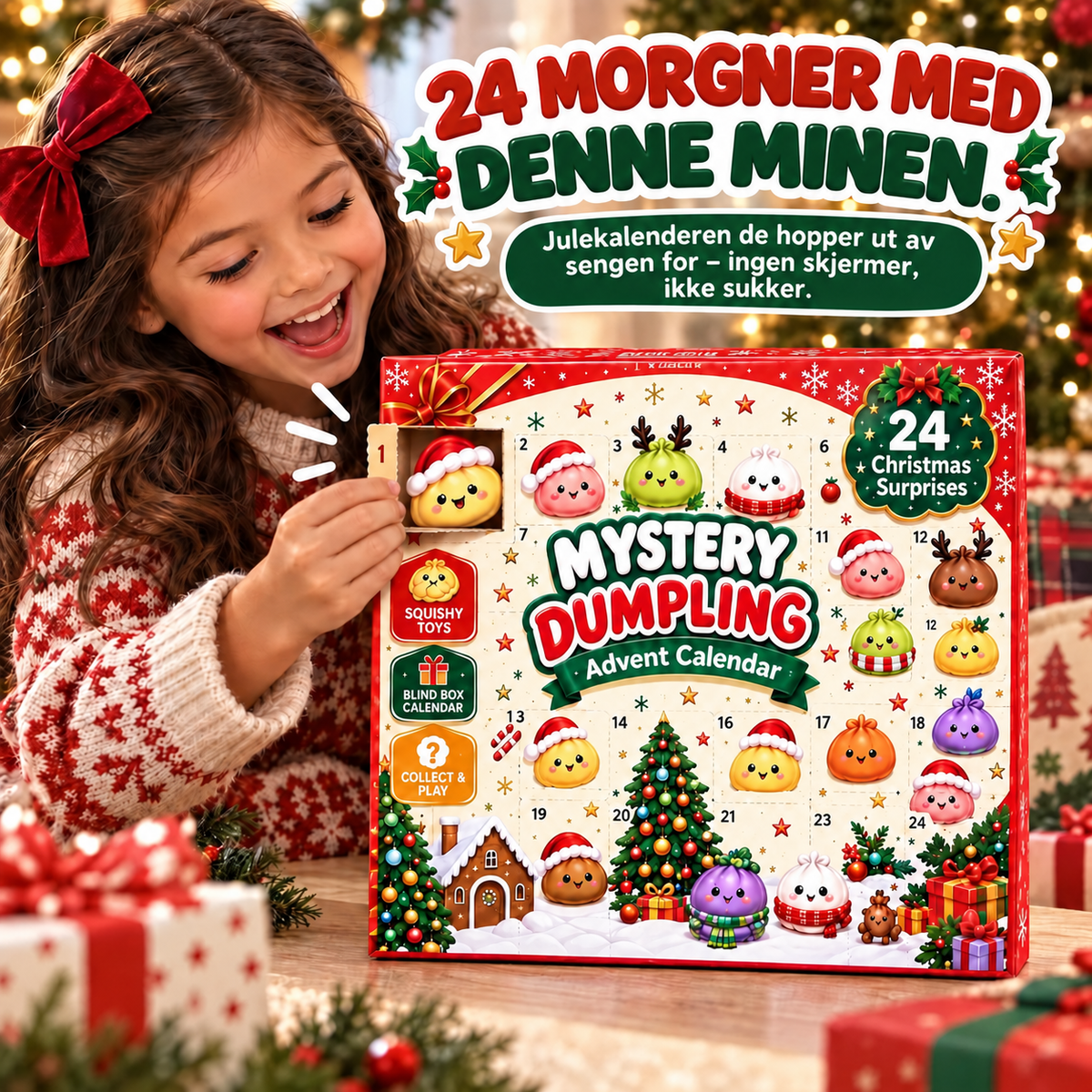 Kidora™ Squishy Julekalender – 24 overraskelser